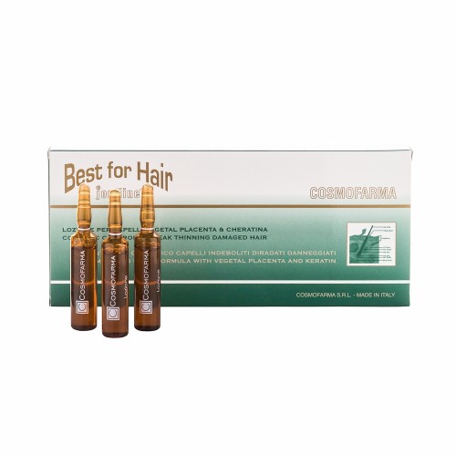 Plaukų šaknis stiprinantis serumas su augalinės placentos ekstraktu BEST FOR HAIR 12x10ml