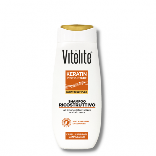 Atkuriamasis plaukų šampūnas su keratinu VITELITE KERATIN 250ml https://medikatus.lt