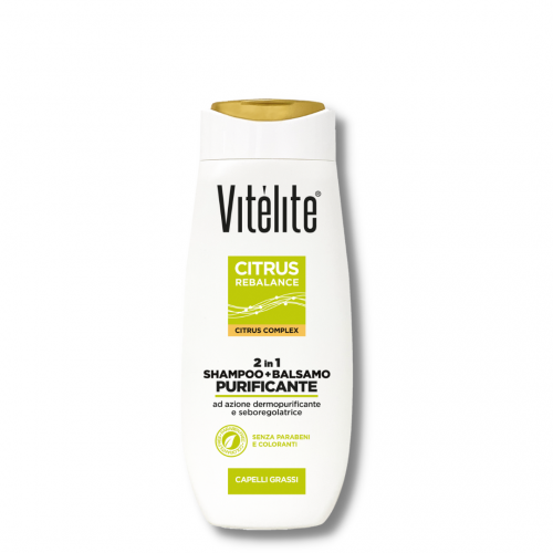 Balansuojantis riebių plaukų šampūnas ir kondicionierius VITELITE CITRUS 250ml https://medikatus.lt