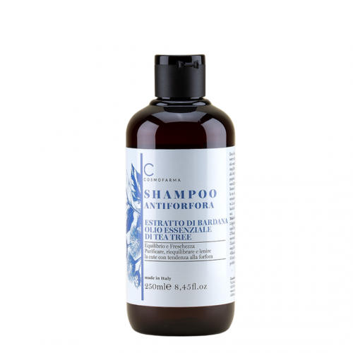 Šampūnas nuo pleiskanų su arbatmedžio aliejumi ir varnalėšos ekstraktu Cosmofarma 250ml https://medikatus.lt/