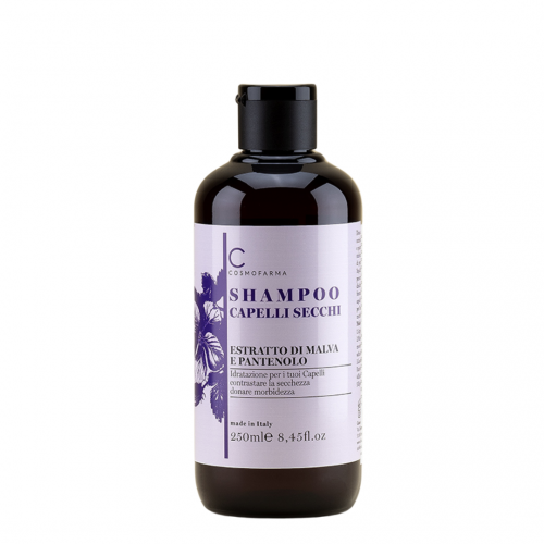 Stiprinamasis šampūnas sausiems plaukams su malvos ekstraktu ir pantenoliu Cosmofarma 250ml https://medikatus.lt/